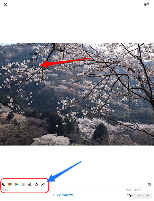 文字入れくん、写真に文字を入れる