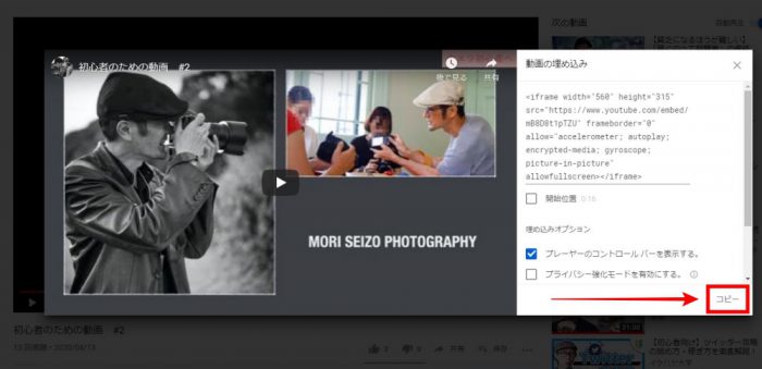 WordPress YouTube 貼り付け