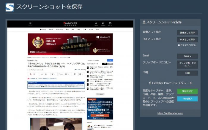FireShot ページ全体をキャプチャ