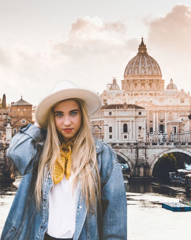 Affinity Photo ロン毛の女性切り抜き合成