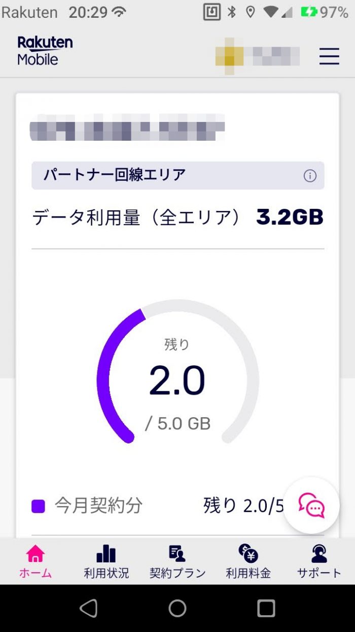 楽天モバイル au回線