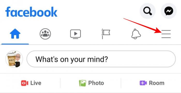 Facebook メニュー